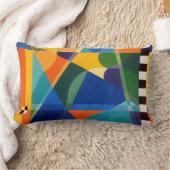 抽象芸術-応援 ランバークッション (ブランケット)