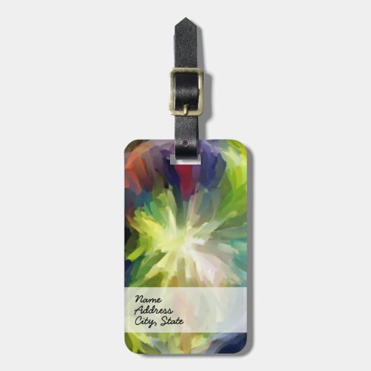 抽象芸術 |抽象芸術絵画の9 ラゲッジタグ (正面縦)