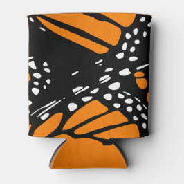 抽象芸術（昆虫）オオカバマダラ、モナークバタフライウィングデザイン 缶クーラー