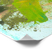 抽象芸術（昆虫）オオカバマダラ、モナークバタフライ – ポスター (角)