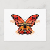 抽象芸術（昆虫）オオカバマダラ、モナーク蝶 ポストカード (正面)