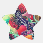 抽象芸術 星シール (正面)