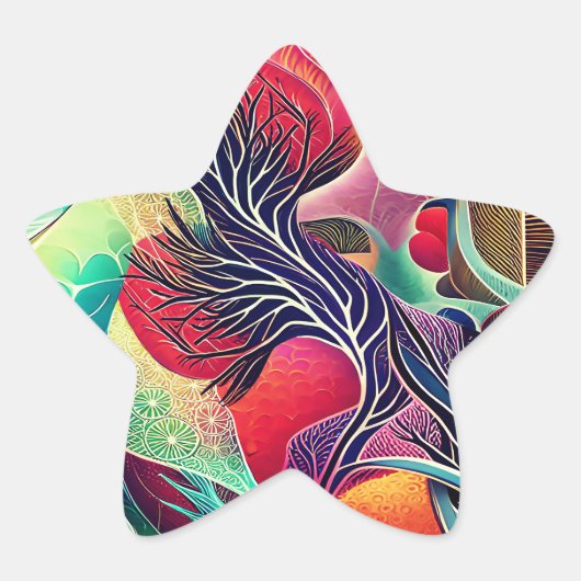 抽象芸術 星シール (正面)