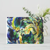 抽象芸術「春降雨」招待状 招待状 (スタンド正面)