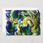 抽象芸術「春降雨」招待状 招待状 (正面/裏面)