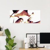 抽象芸術.曲線 ポスター (ホームオフィス)