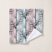 抽象芸術、木 バスタオルセット (ウォッシュタオル)