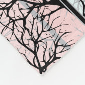 抽象芸術、木 フリースブランケット (角)