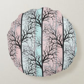 抽象芸術、木 ラウンドクッション (裏面)