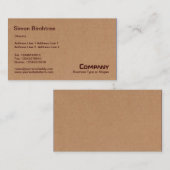 抽象芸術-板紙箱 名刺 (正面/裏面)