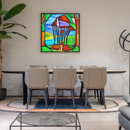 抽象芸術 – 森のキャビン フォトプリント           