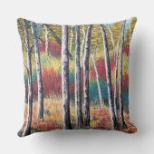 抽象芸術《植物》アスペンツリーピロー クッション (裏面)
