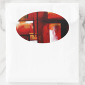 抽象芸術 楕円形シール (バッグ)