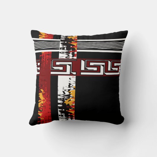 抽象芸術、民族 クッション (裏面)