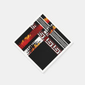 抽象芸術、民族、クリエイティブ スタンダードカクテルナプキン (角)