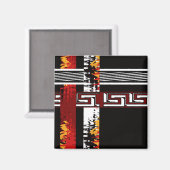 抽象芸術、民族、クリエイティブ マグネット (正面/裏面)