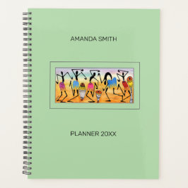 抽象芸術、水彩ブレイク素晴らしダンスリズム プランナー手帳