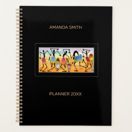 抽象芸術、水彩ブレイク素晴らしダンスリズム プランナー手帳