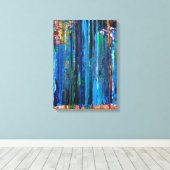 抽象芸術 – 滝 キャンバスプリント (インサイチュ (ウッドフロア))