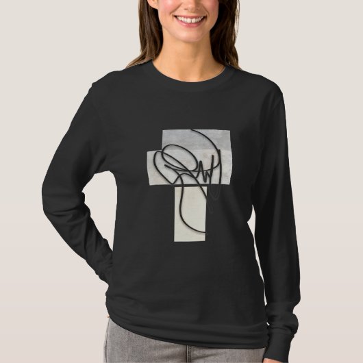 抽象芸術 現代の現代アート ミニマリス Tシャツ (正面)