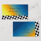 抽象芸術(白黒市松模様に縁ど) 名刺 (正面/裏面)