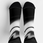 抽象芸術（白黒） ソックス (上部)