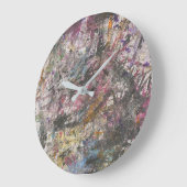 抽象芸術「紙吹雪も」クロック ラージ壁時計 (傾斜)