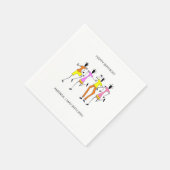 抽象芸術、素晴らしパーティー誕生日 スタンダードカクテルナプキン (角)