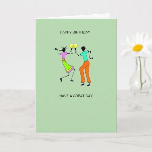 抽象芸術、素晴らし応援誕生日 カード (小さな植物)