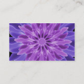 抽象芸術 紫色の花 名刺 (裏面)
