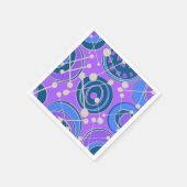 抽象芸術、紫、青の図形 スタンダードカクテルナプキン (角)