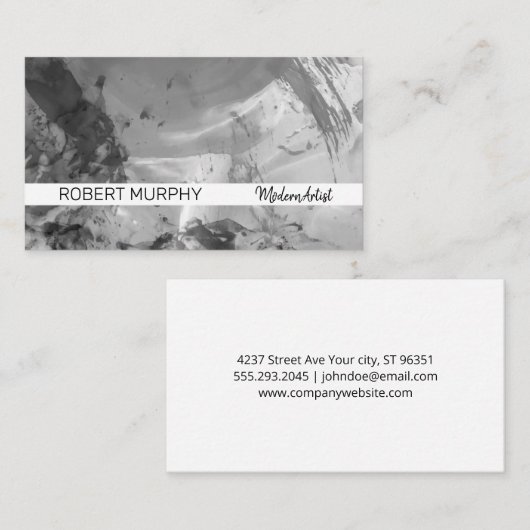 抽象芸術 | 絵を描 | 水彩画 名刺 (正面/裏面)