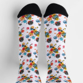 抽象芸術 – 線、正方形、円ソックス ソックス (上部)