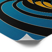 抽象芸術、線、葉、モダンデザイン ポスター (角)