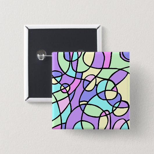 抽象芸術 缶バッジ (正面&裏面)