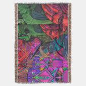抽象芸術(自然)毛布 スローブランケット (正面縦)