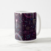 抽象芸術: 花火の表示 コーヒーマグカップ (正面右)