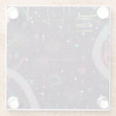 抽象芸術 花火大会 ガラスコースター (裏面)