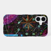 抽象芸術: 衛星 iPhone 16ケース (裏面横)