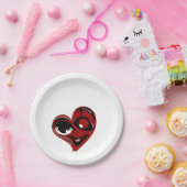 抽象芸術、赤いハート ペーパープレート (パーティー)