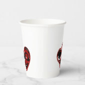 抽象芸術、赤いハート 紙コップ (右)