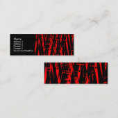 抽象芸術(赤と黒) スキニー名刺 (正面/裏面)