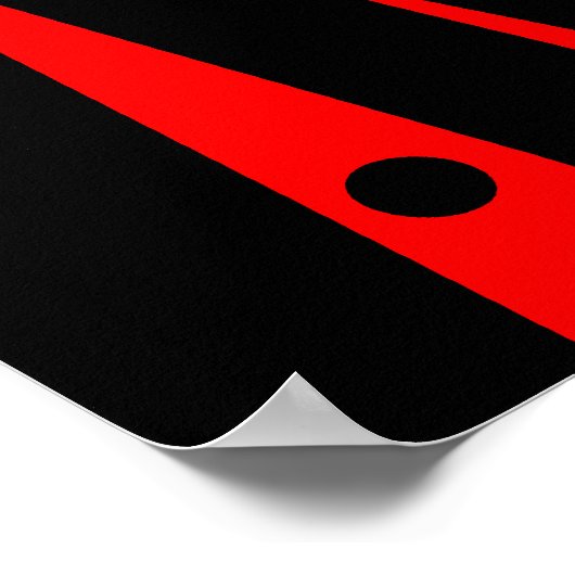 抽象芸術(赤と黒) ポスター (角)