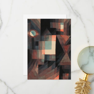 抽象芸術、赤、緑のグラデーション(Paul Klee) サンキューカード