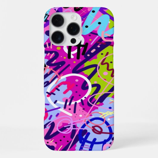 抽象芸術: 輝くスター iPhoneケース (裏面)
