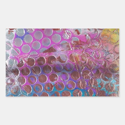 抽象芸術 長方形シール (正面)