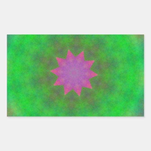 抽象芸術 長方形シール (正面)