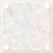 抽象芸術（青とオレンジ） ガラスコースター (裏面)