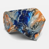 抽象芸術（青とオレンジ） ネクタイ (ロール)