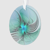 抽象芸術(青、フラクタルアートモダン) オーナメント (正面)